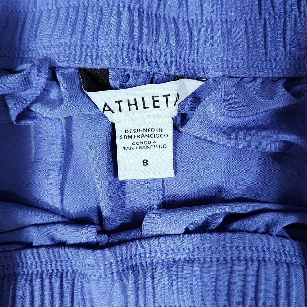 Athleta Arrival Casual Cropped Pants In Adonis Blue Womens Size 8 - Picture 8 of 8